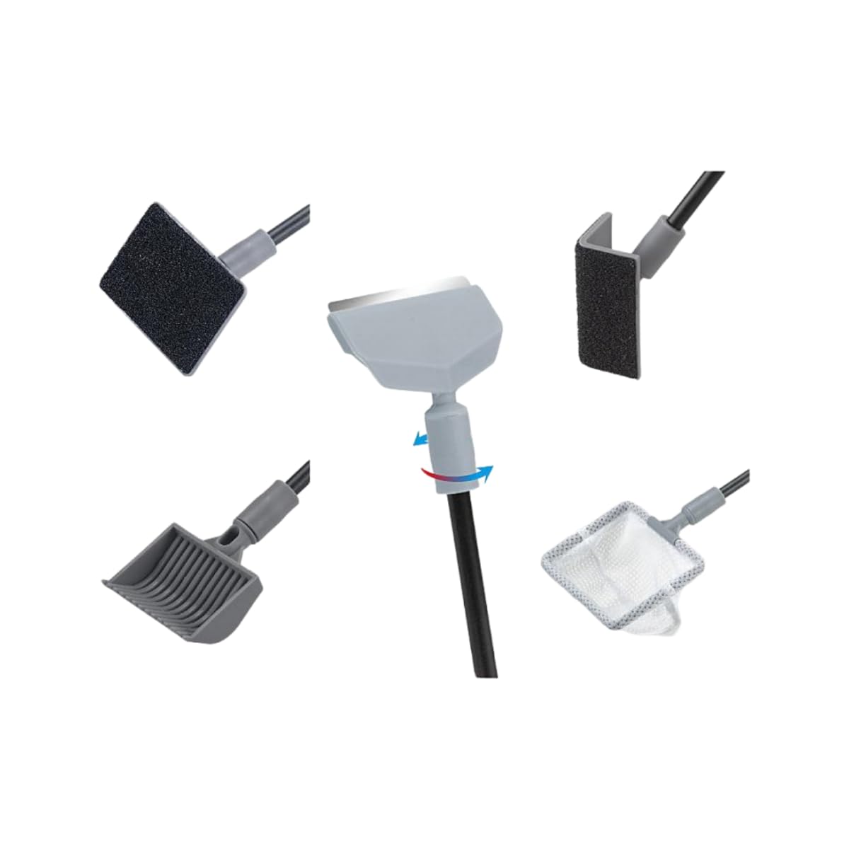 5 in 1 Cleaning Tools Set with Algae Scraper Brush and Fish Net 50cm X925