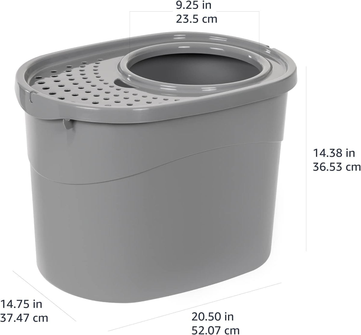 Large Top Entry Cat Litter Box with High Sides and Scoop A30614