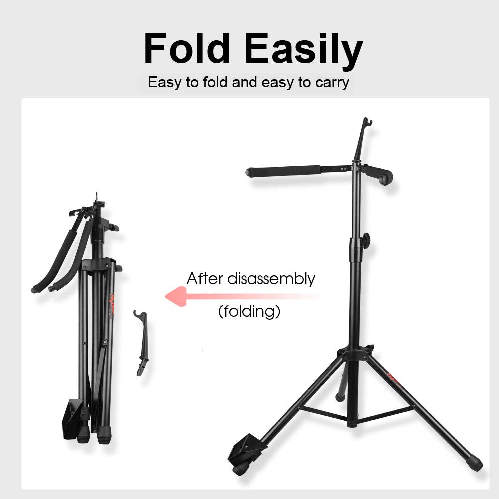 Adjustable Foldable Cello Stand with Bow Hook M5194