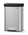 13 gal Stainless Steel Step-on Trash Can with Lid P1537