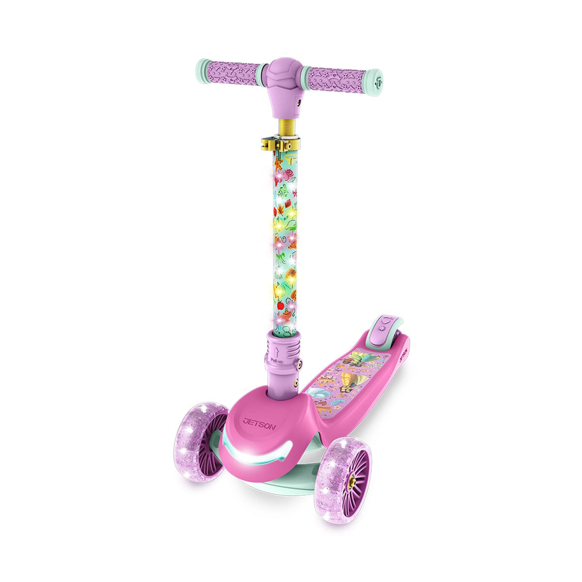 Kids Kick Scooter with LED Lights and Light-Up Wheels E9550