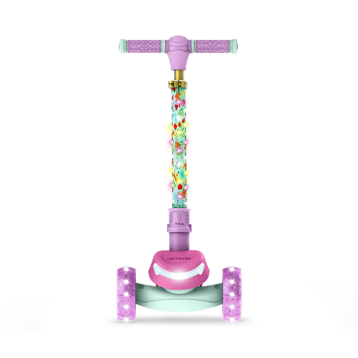 Kids Kick Scooter with LED Lights and Light-Up Wheels E9550