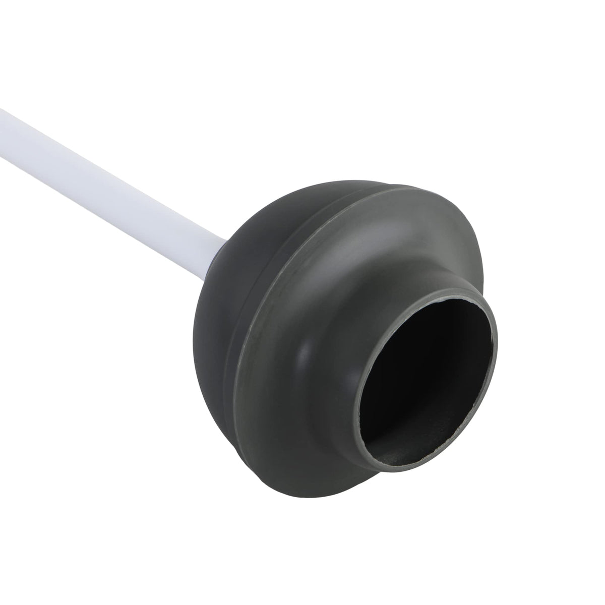 Heavy-Duty Toilet Plunger with Hideaway Holder, White K534