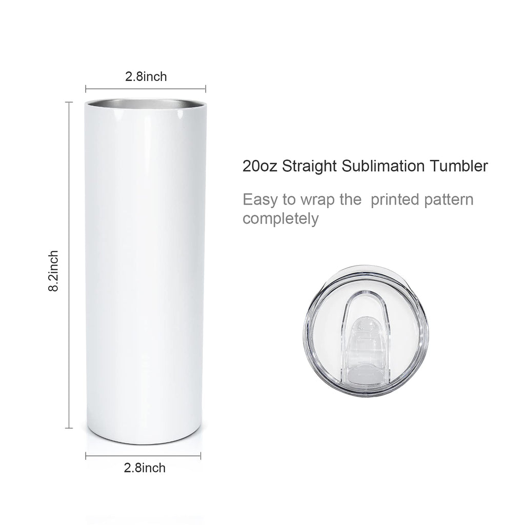 10 Pack 20 OZ Stainless Steel Insulated Tumblers with Straw O145