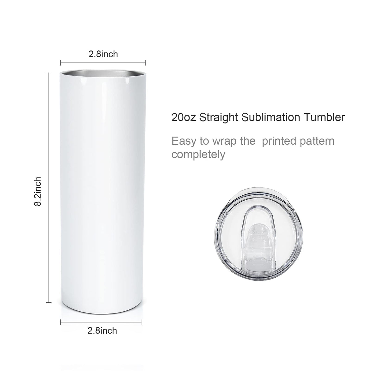 10 Pack 20 OZ Stainless Steel Insulated Tumblers with Straw O145
