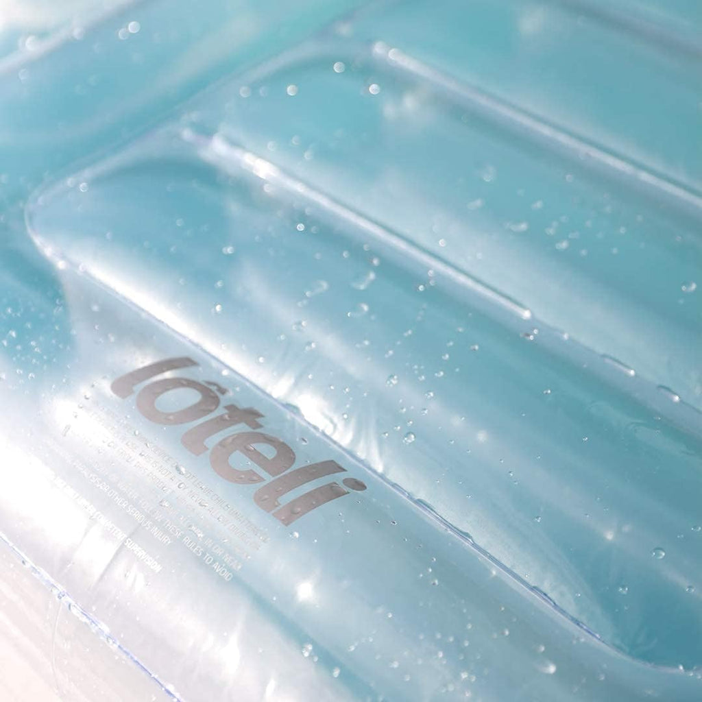 Transparent Inflatable Chaise Pool Float with Cup Holder I12258