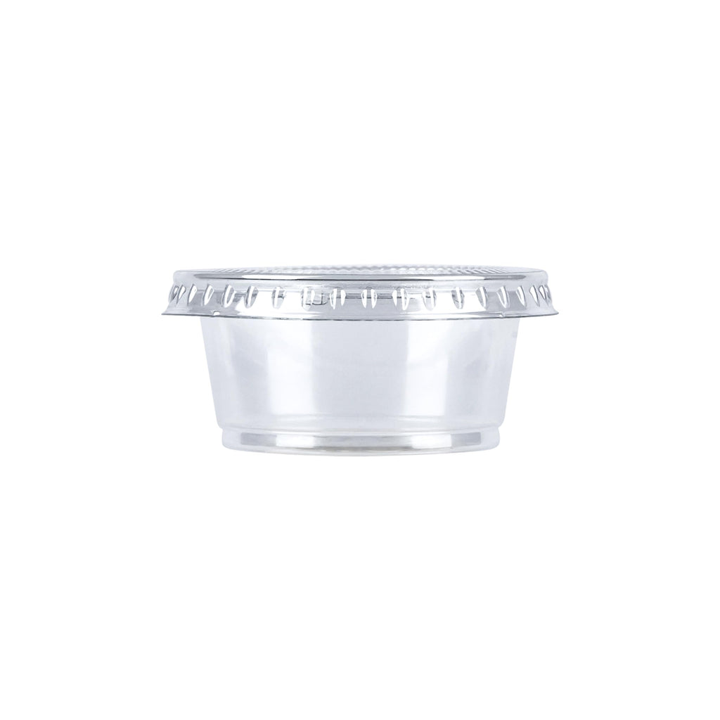 2oz 50 Count BPA Free Disposable Plastic To-Go Cups and Lids X1411