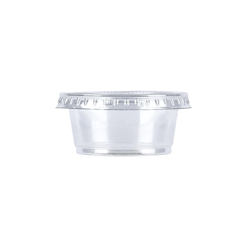 2oz 50 Count BPA Free Disposable Plastic To-Go Cups and Lids X1411