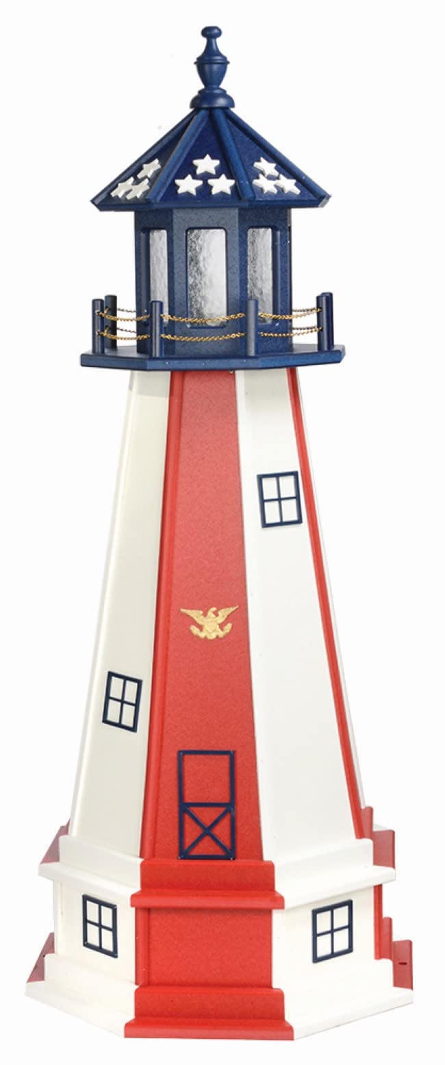 Patriotic Lighthouse with Base F484