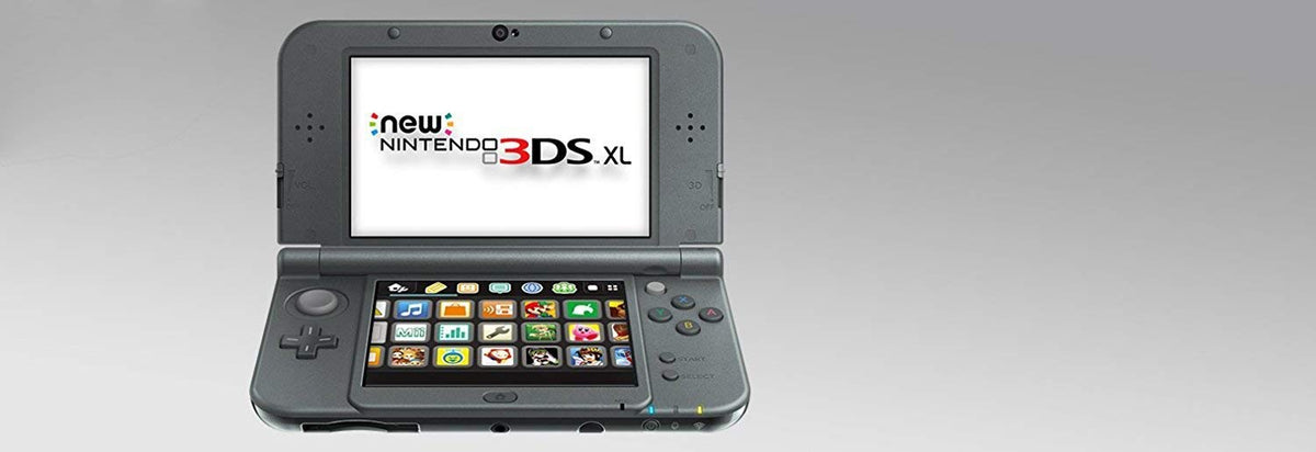 Black Handheld Console and AC Adapter Q8775