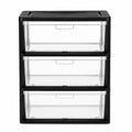 3 Drawer Plastic Storage Cart D9457