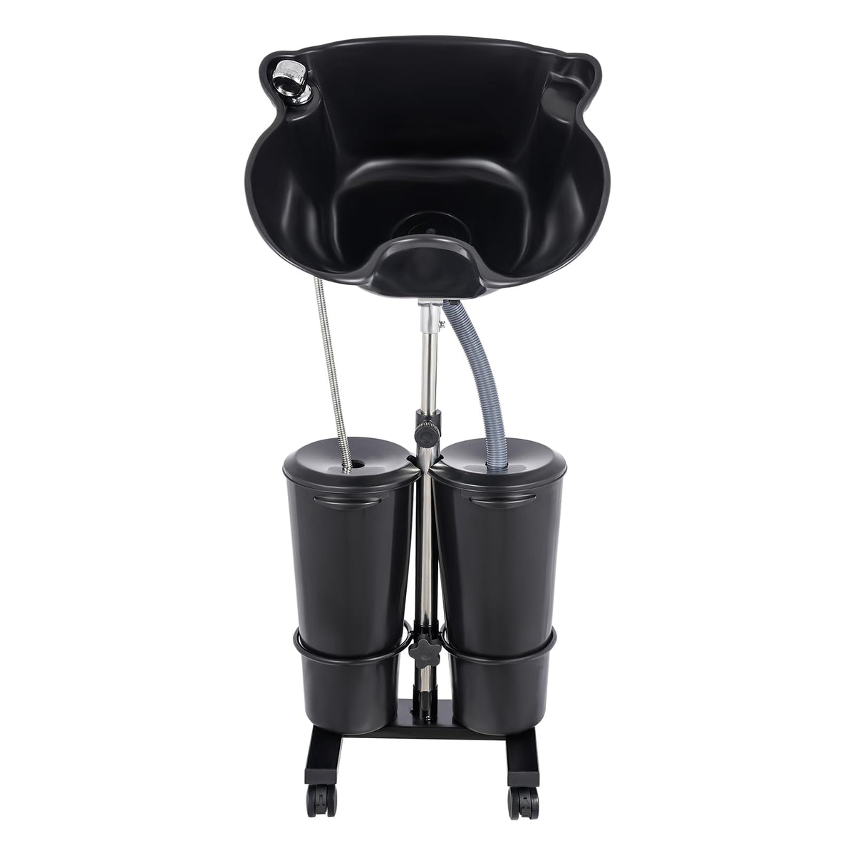 Portable Shampoo Basin with 2 Water Buckets, Black T8204