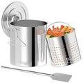 60QT Stainless Steel Stockpot with Basket M894519