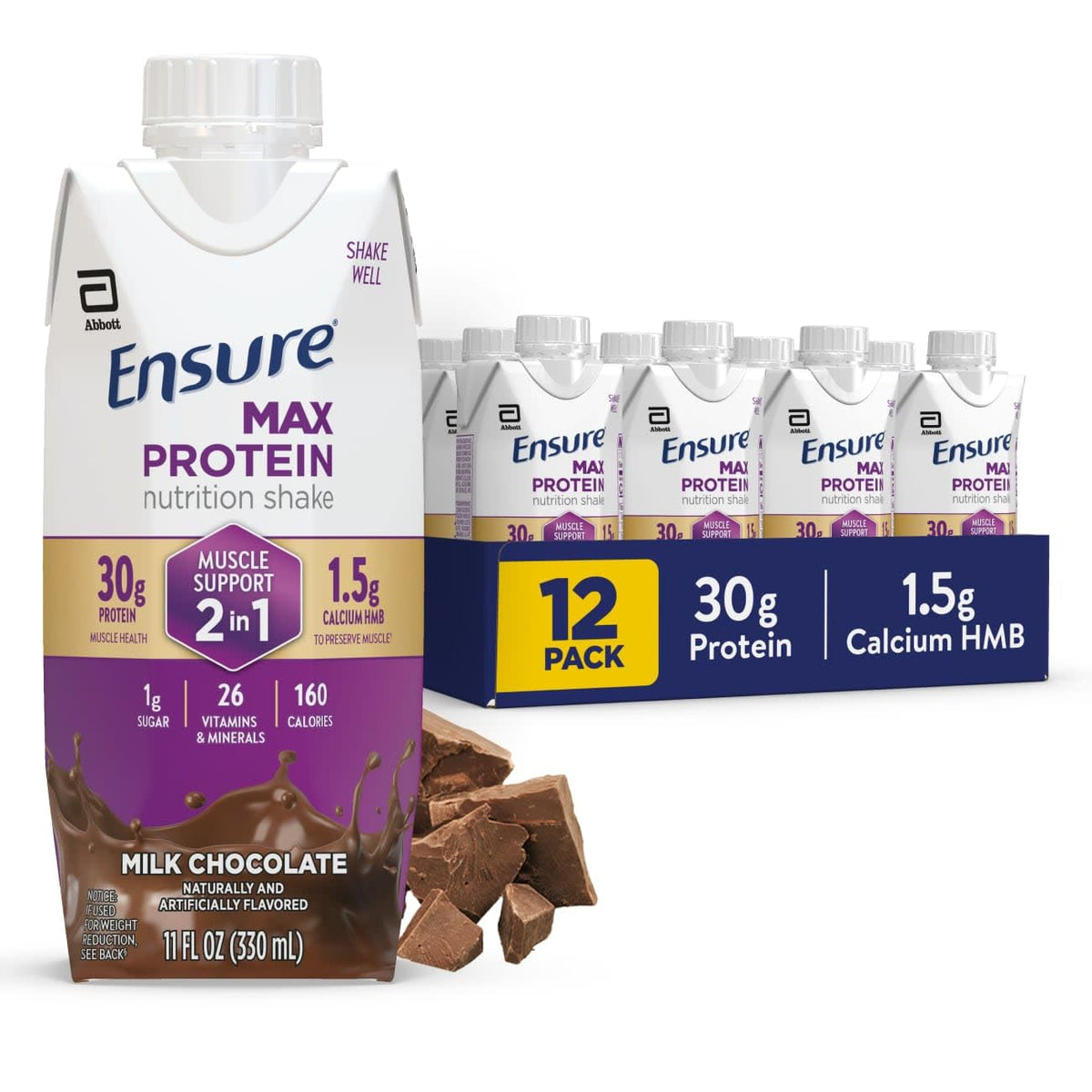 2-in-1 Milk Chocolate High Protein 12 Pack Q34510