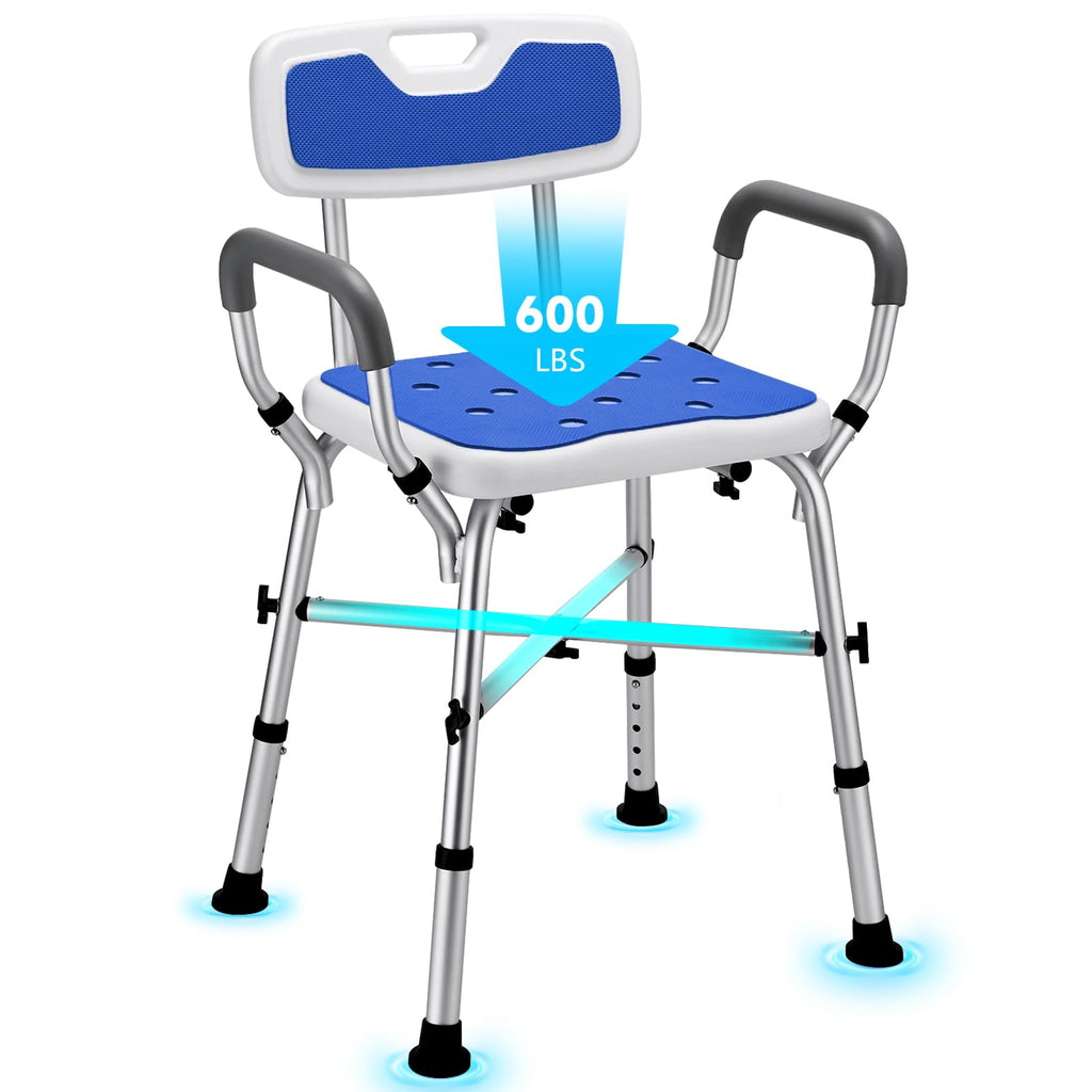 Adjustable Shower Chair with Arms and Back F44335