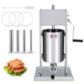 Manual 5L Stainless Steel Sausage Stuffer with 4 Stuffing Tubes W71545