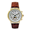 Gold Tone Leather Watch M225