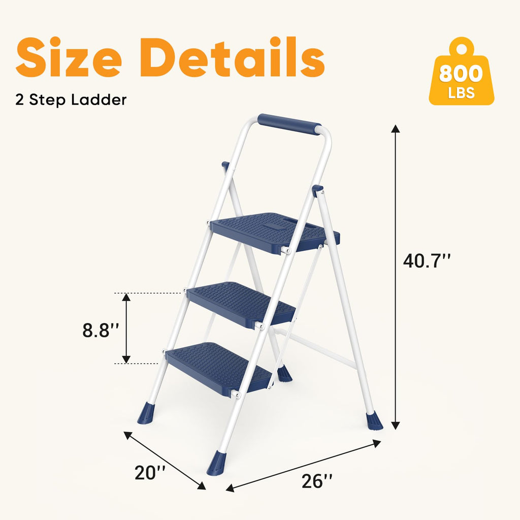 3 Step Folding Step Stool with Safety Lock T260