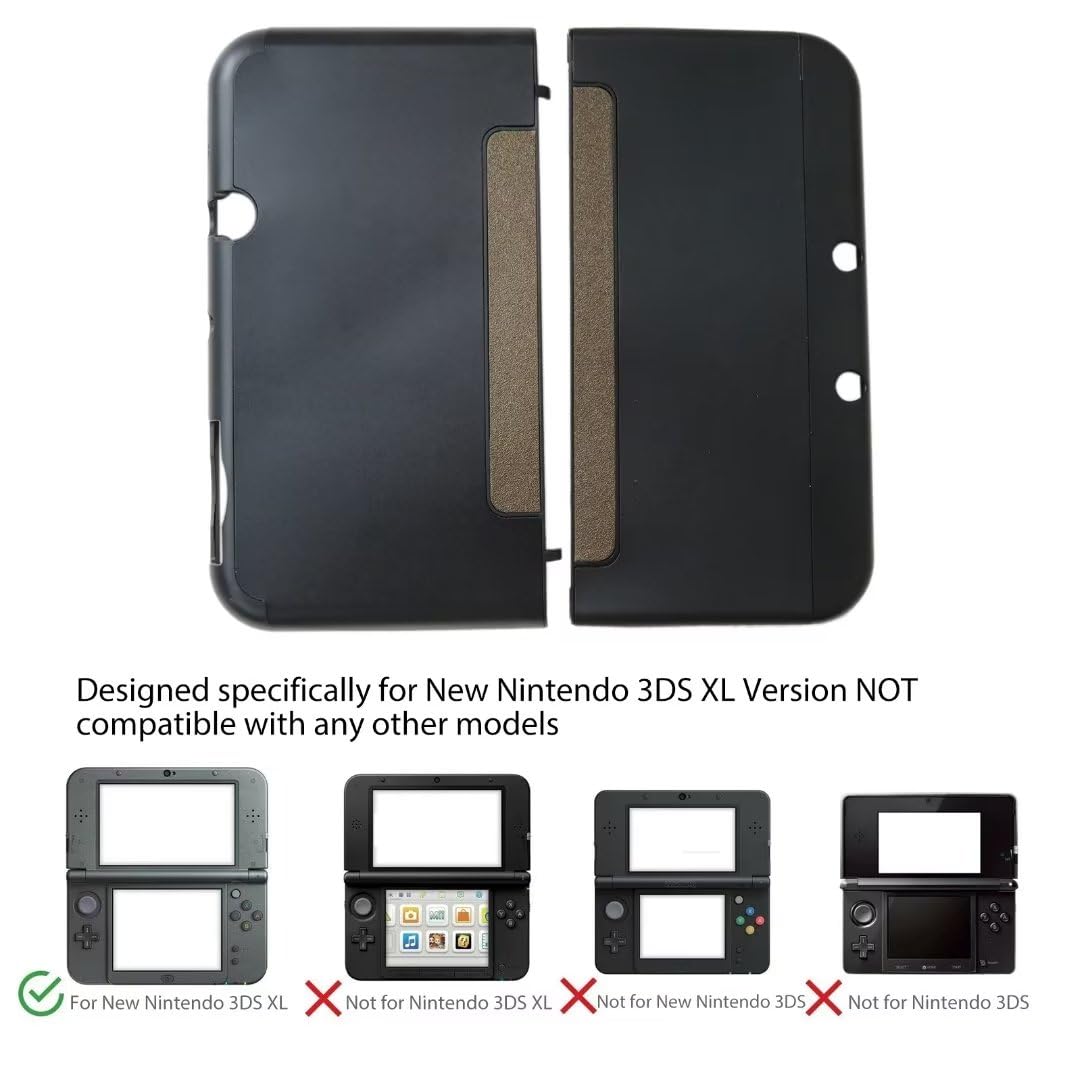 Hard Shell Protector Case Cover for Nintendo 3DS LL XL - Black Q343757