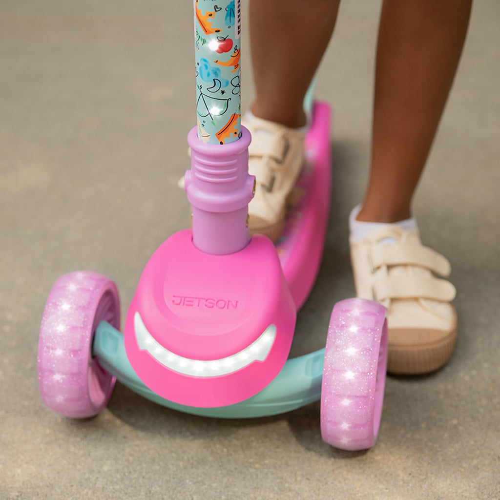 Kids Kick Scooter with LED Lights and Light-Up Wheels E9550