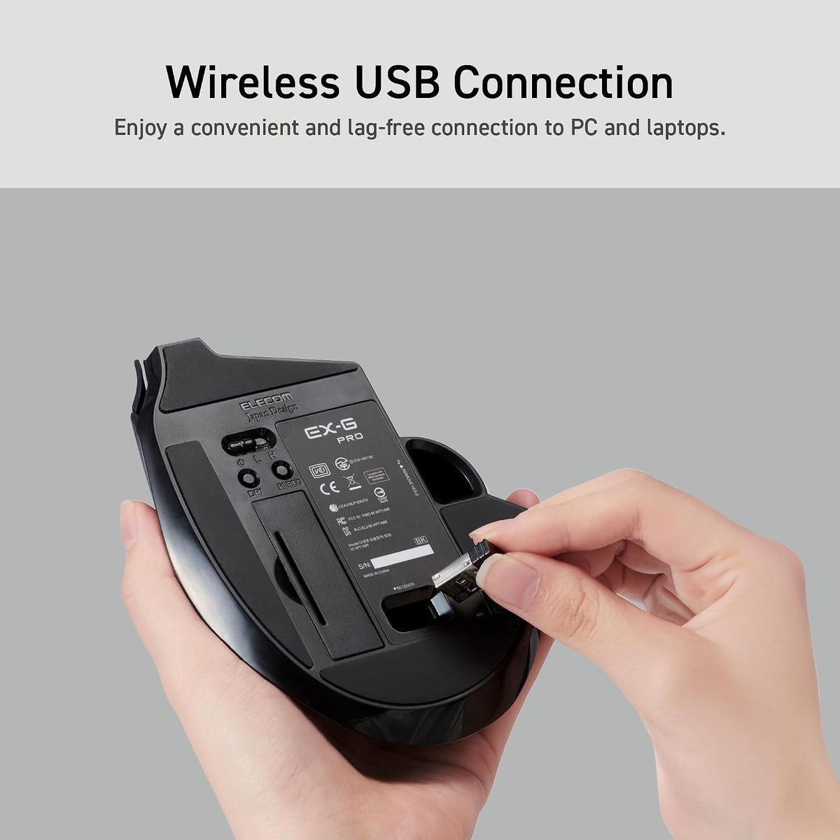 Wireless Ergonomic Thumb Control Trackball Mouse B59764