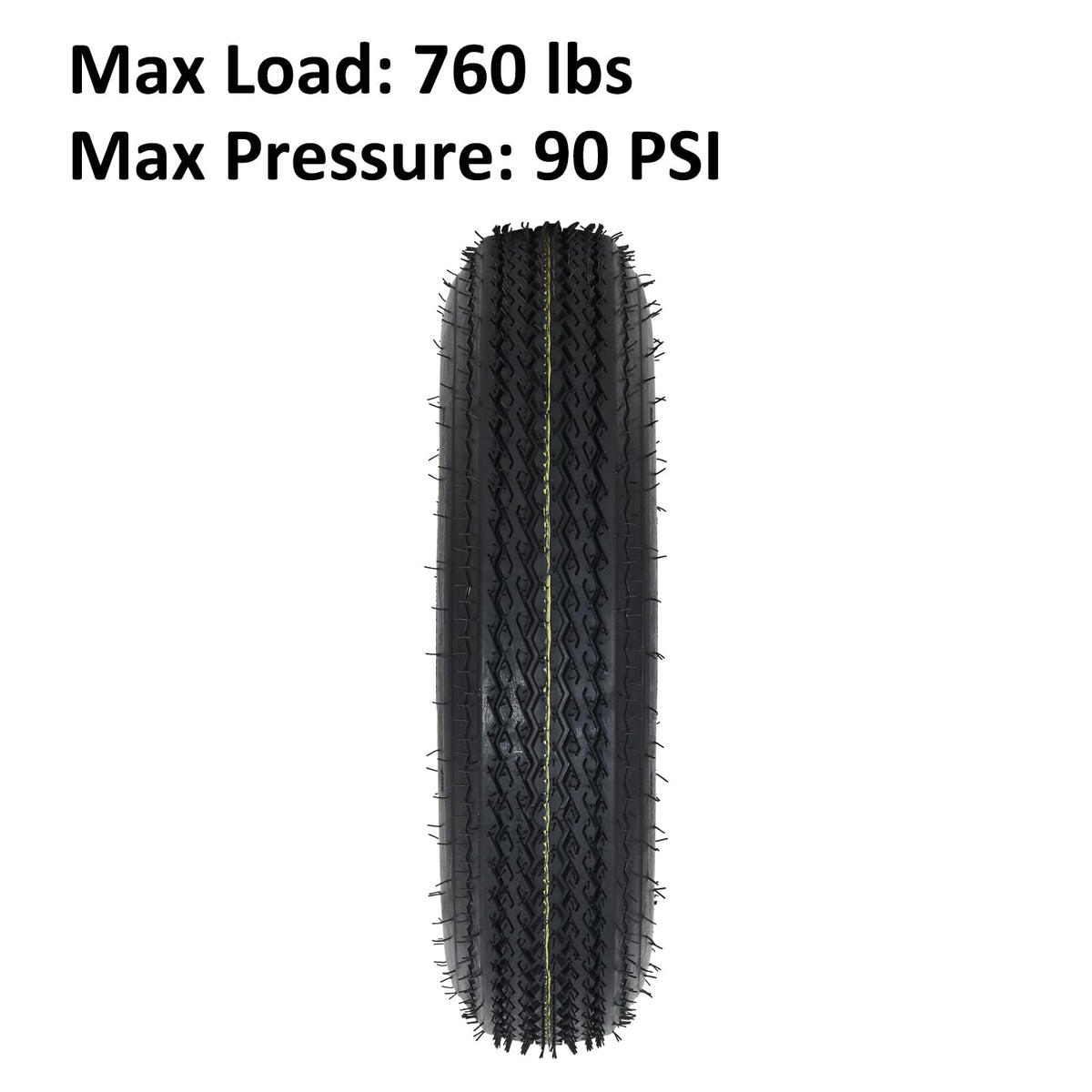 4.80-8 Trailer Tires on 8” White Rims 2-Pack U486712
