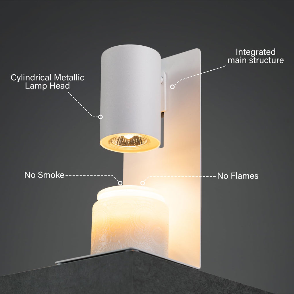 White Candle Warmer Lamp with Timer H142