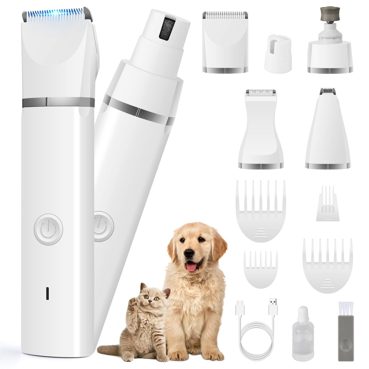 4 in 1 Dog Clippers Grooming Kit with Paw Hair Trimmer X780