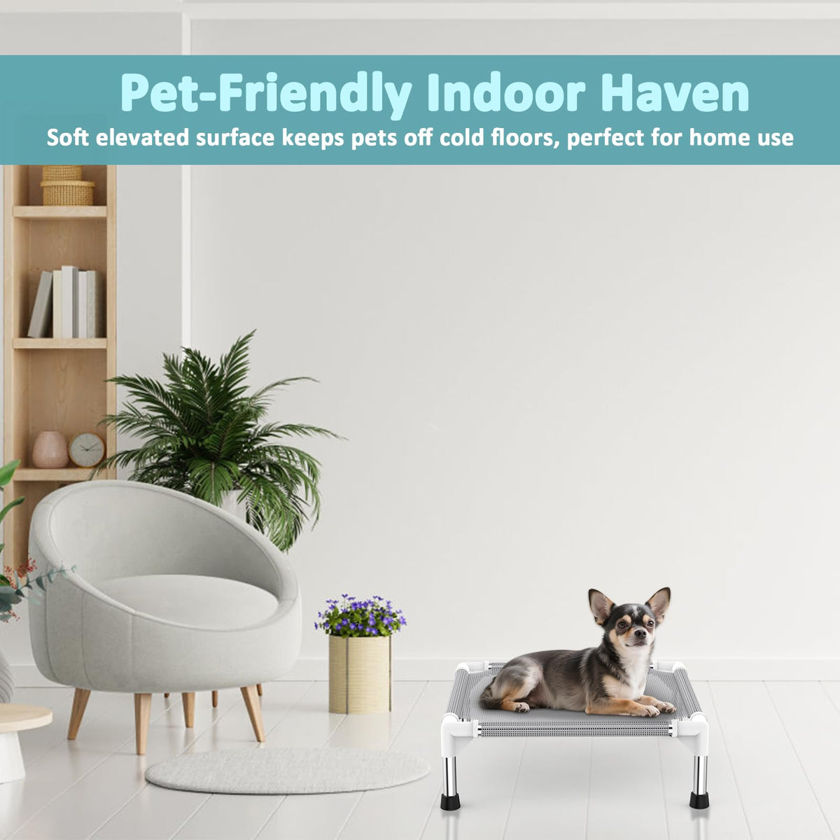 Lightweight Elevated Dog Bed with Cooling Fabric V258