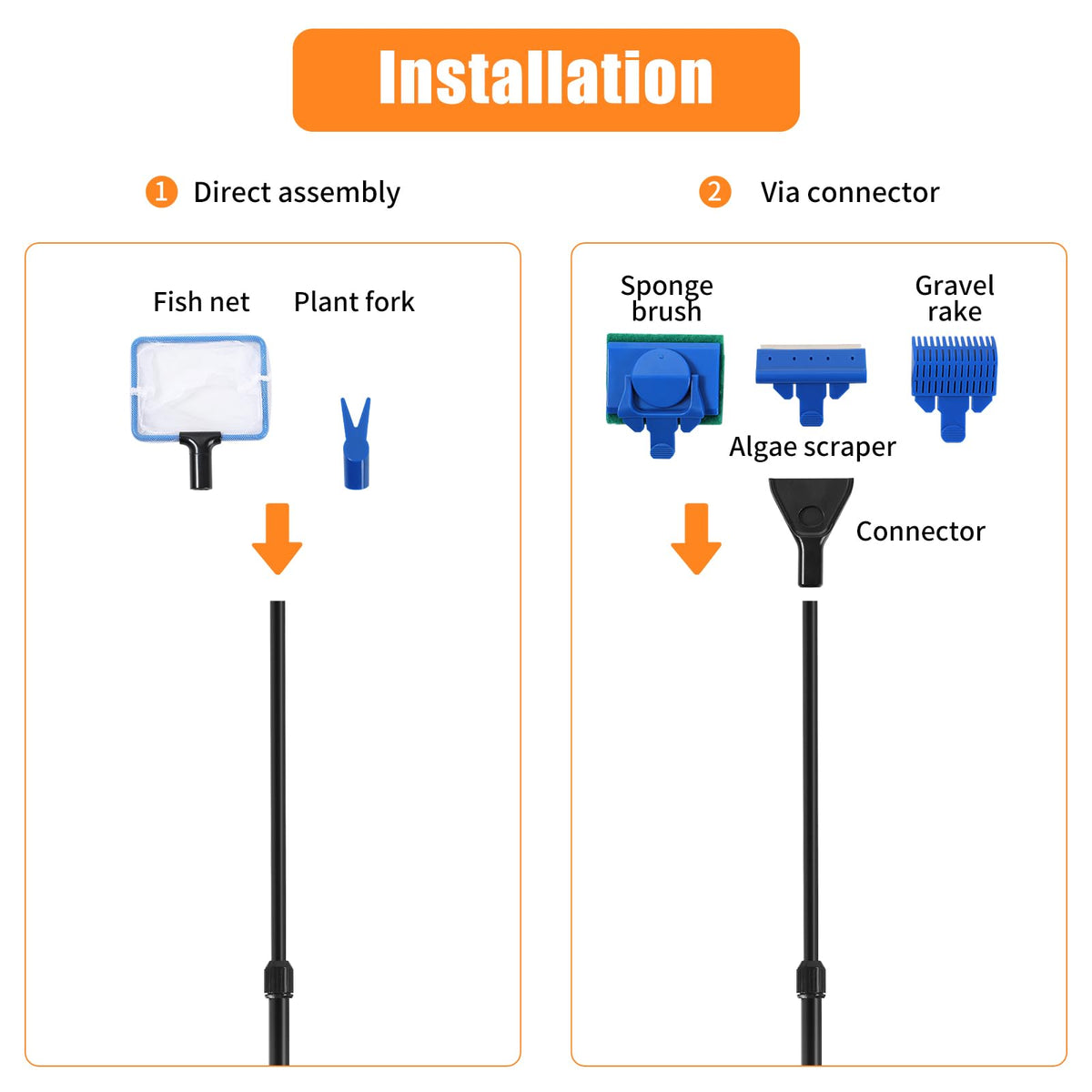 Aquarium Vacuum Siphon 5 in 1 Cleaning Set N284