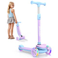 3 Wheel Folding Kick Scooter with LED Light-Up Wheels Z454
