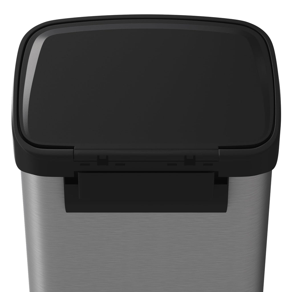 13 gal Stainless Steel Step-on Trash Can with Lid P1537