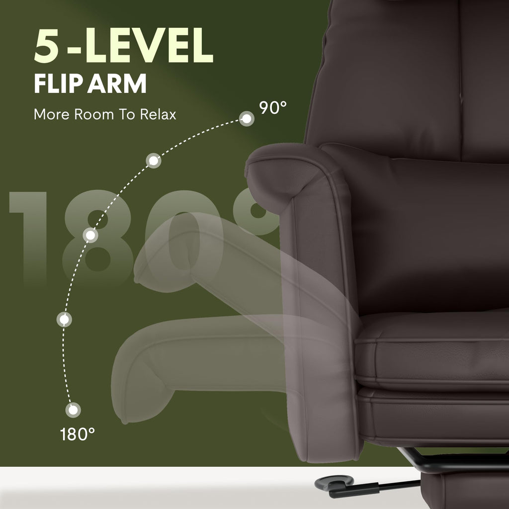Oversized Brown Convertible Office Chair K3177