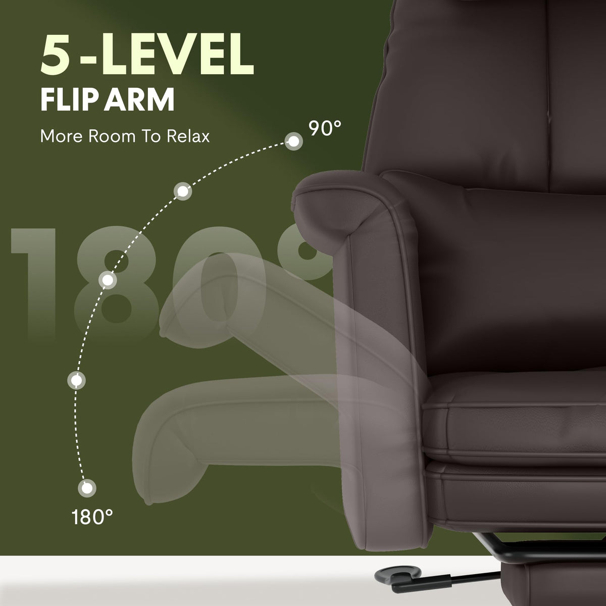 Oversized Brown Convertible Office Chair K3177