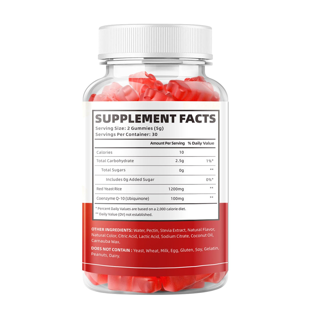 Sugar Free Red Yeast Rice with CoQ10 1200mg Strawberry Flavor 120 Count T7048