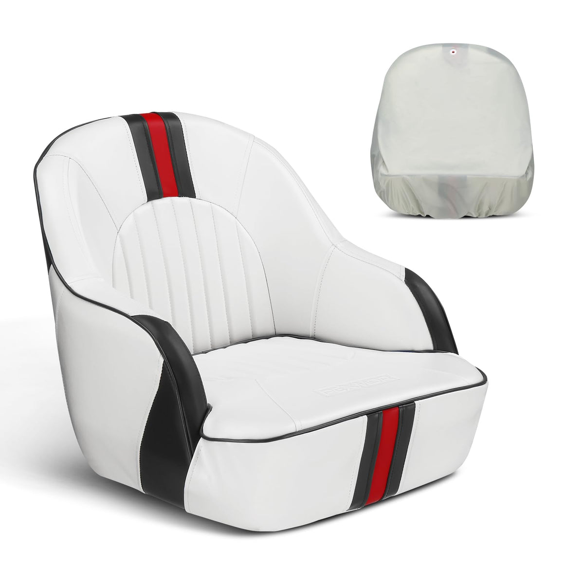 Pontoon Boat Captain Bucket Seat with Cover K64792