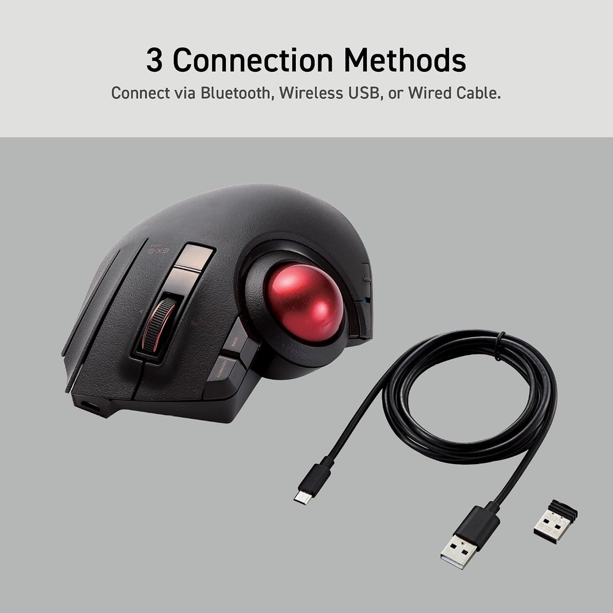 Wireless Ergonomic Thumb Control Trackball Mouse B59764