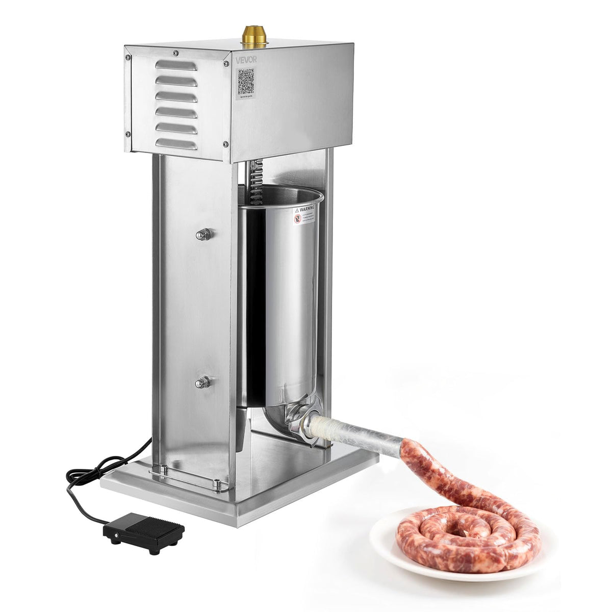 25 LBS Stainless Steel Electric Sausage Stuffer with 4 Stuffing Tubes V462972
