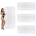 Transparent Inflatable Chaise Pool Float with Cup Holder I12258