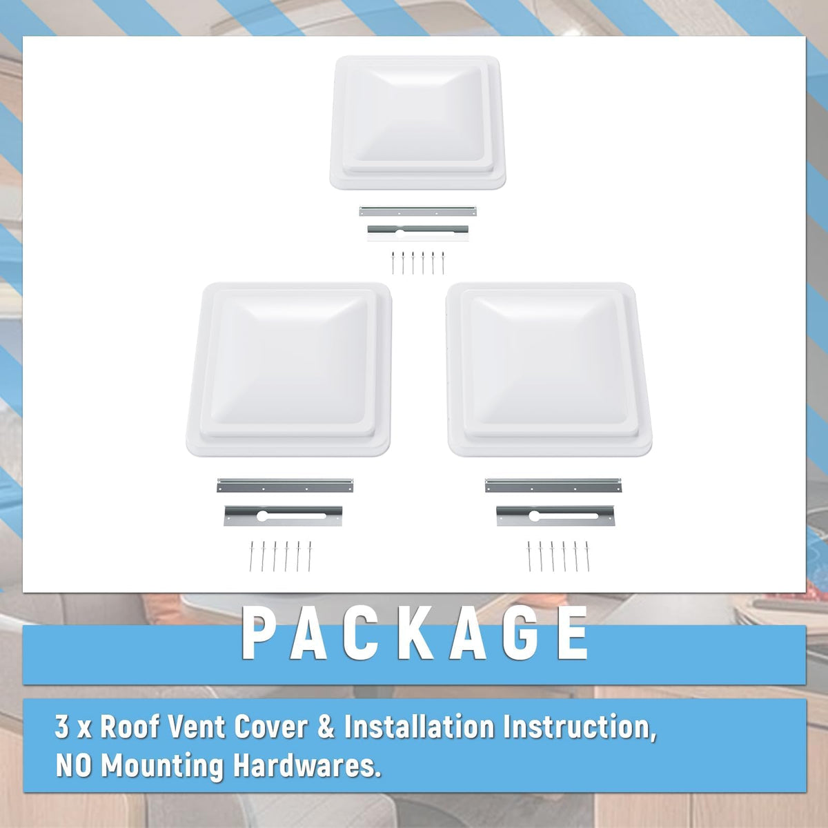 14" 3pcs RV Roof Vent Cover H914