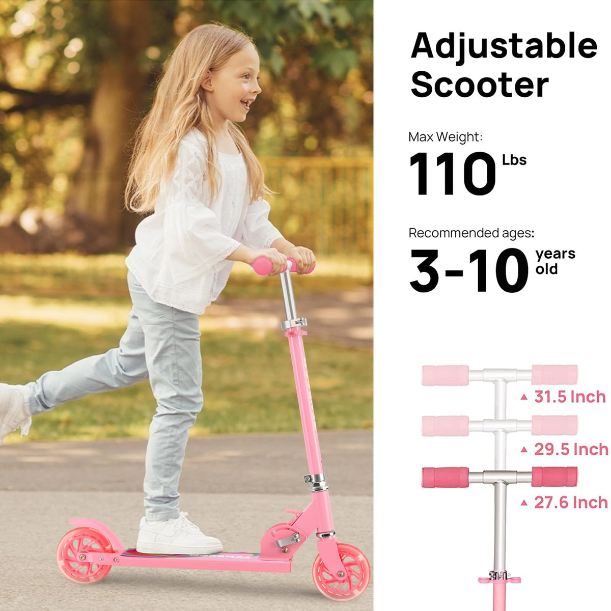 Folding Kids Scooter with Adjustable Handlebar I105874