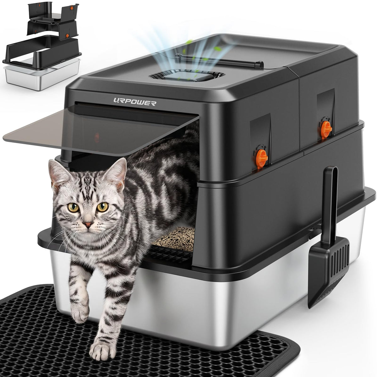 XL Stainless Steel Cat Litter Box C5304