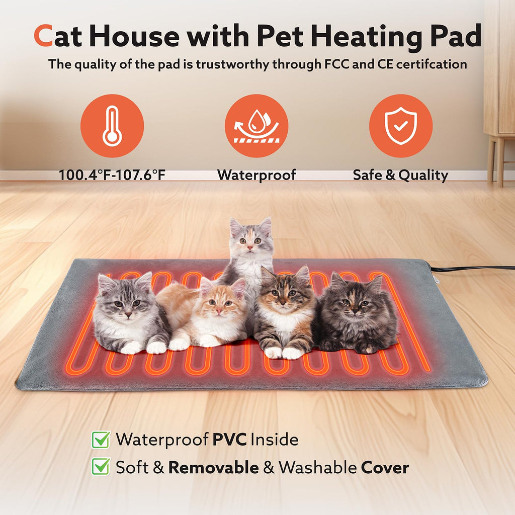 Heated Weatherproof Insulated Cat House C39519