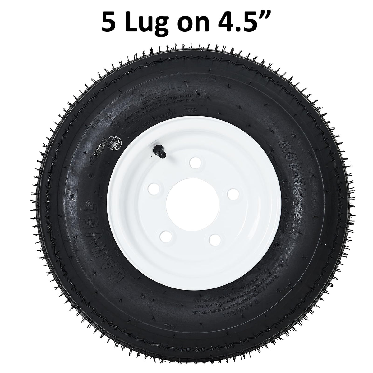 4.80-8 Trailer Tires on 8” White Rims 2-Pack U486712