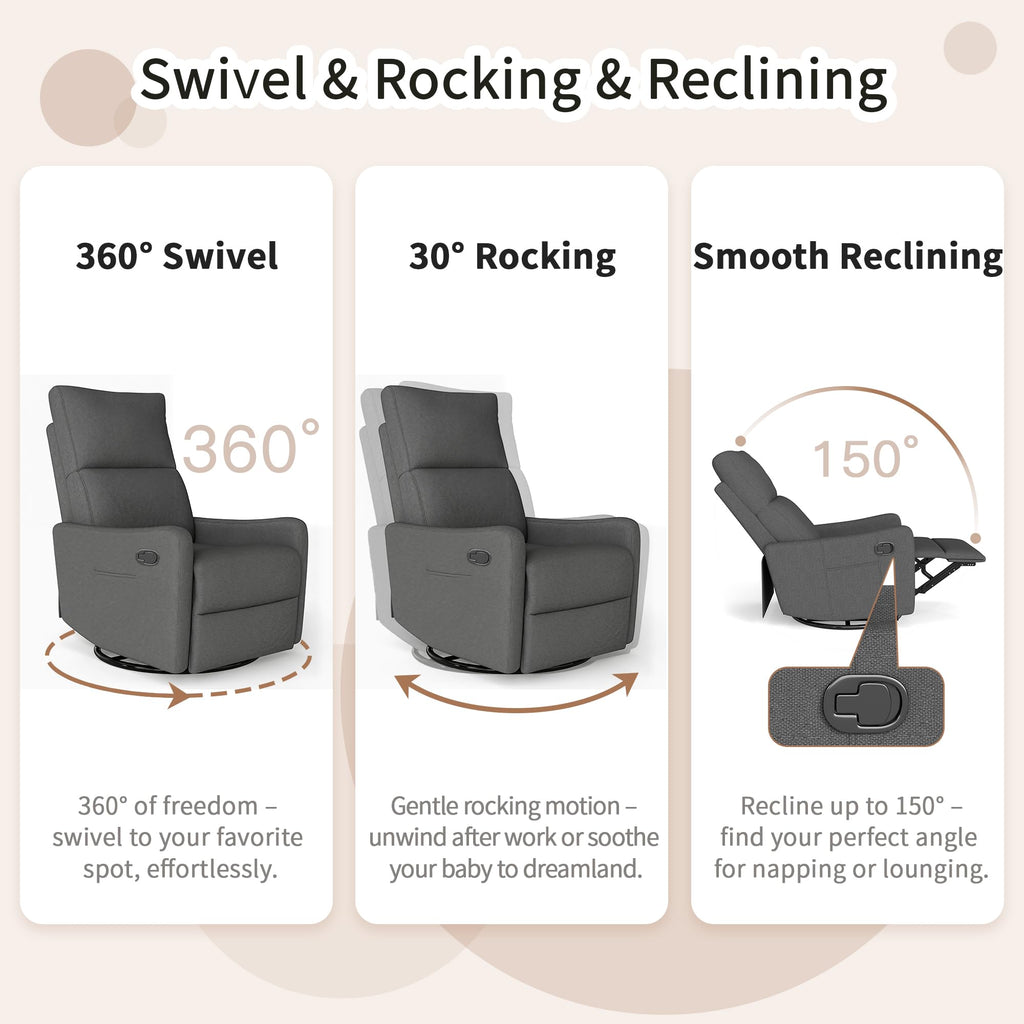 Manual Swivel Rocker Recliner Chair M4285