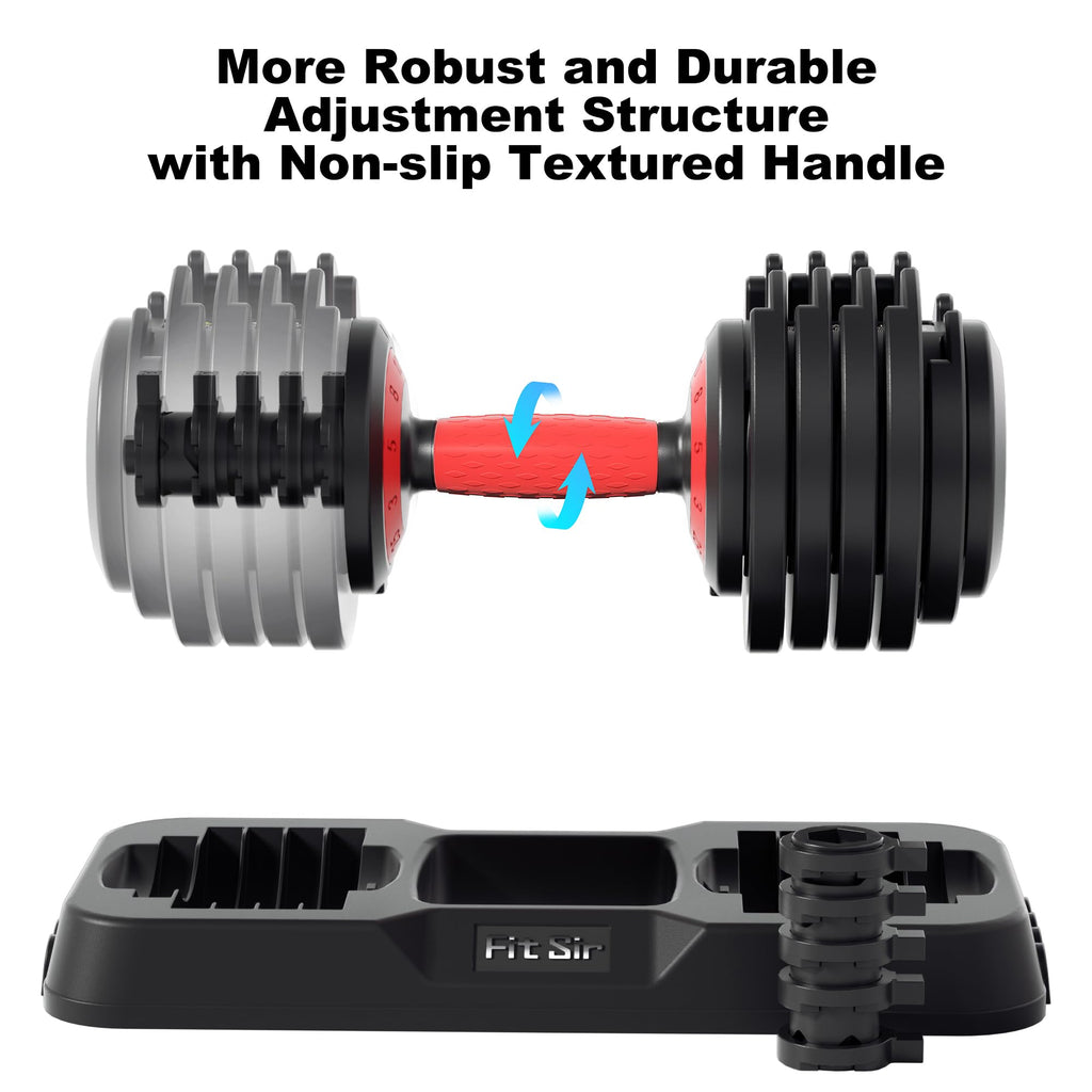 Adjustable Dumbbell Set 25LB/50LB/90LB with Storage Tray A917021