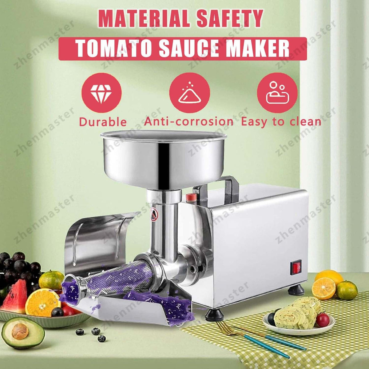 450W Stainless Steel Electric Tomato Strainer F7293