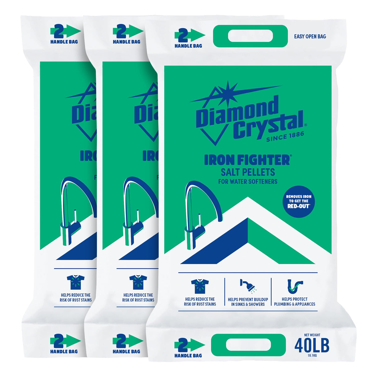 3 Pack Water Softener Salt Pellets, 40 lb K1260