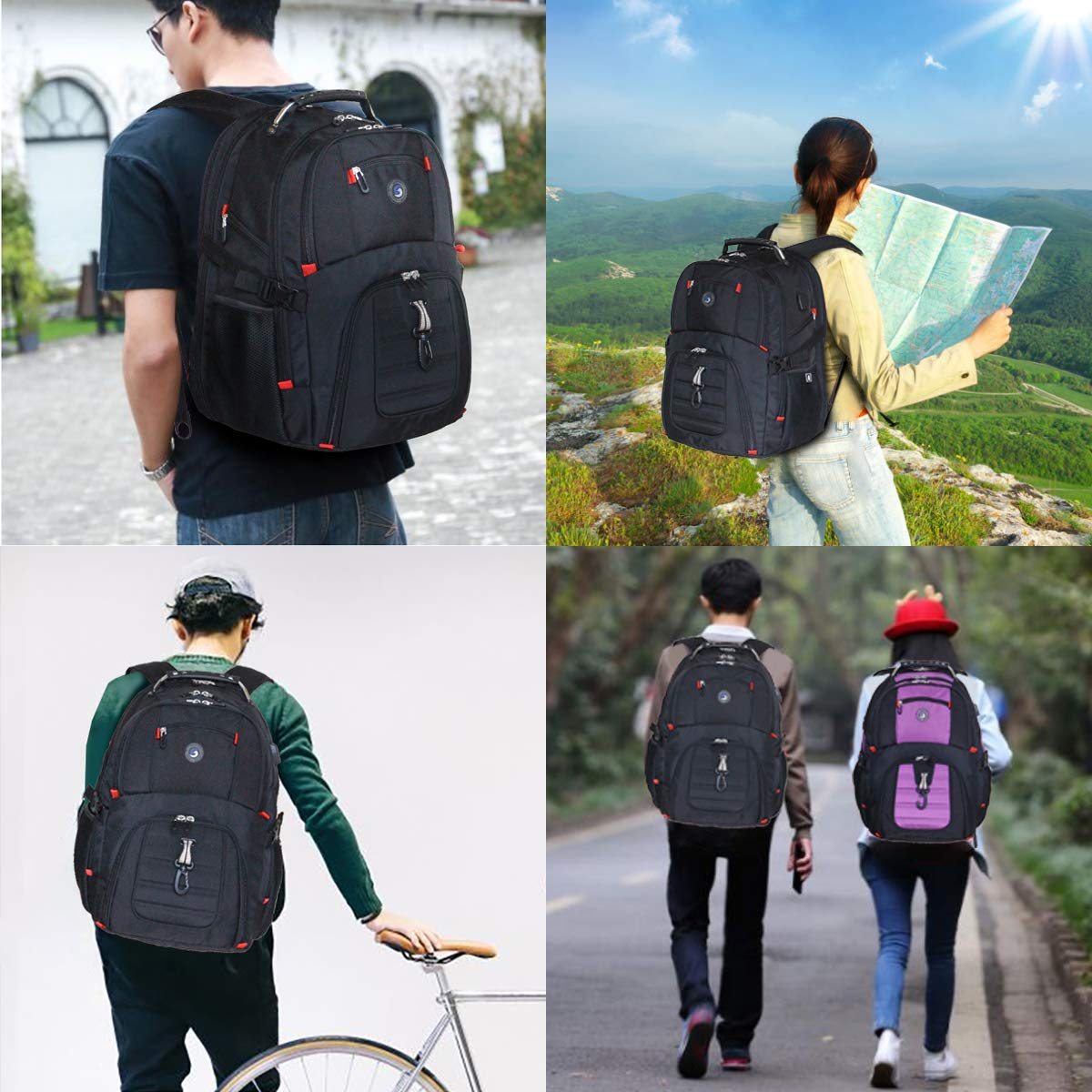 Extra Large Travel Laptop Backpack W4368