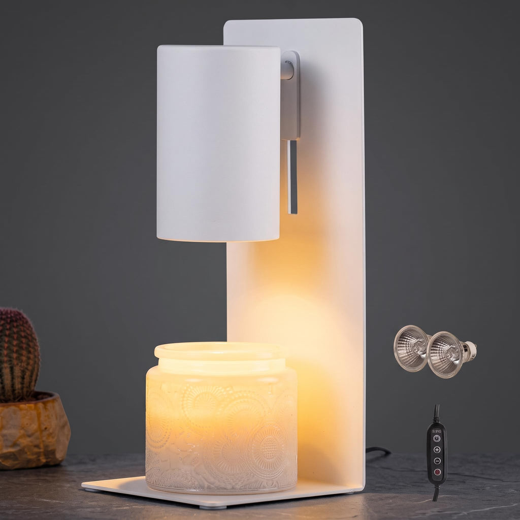 White Candle Warmer Lamp with Timer H142